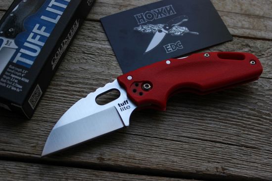 Складной нож Cold Steel 20LTR Tuff Lite Plain Edge Red c клинком из стали AUS-8A, рукоять Grivory (Griv-Ex)