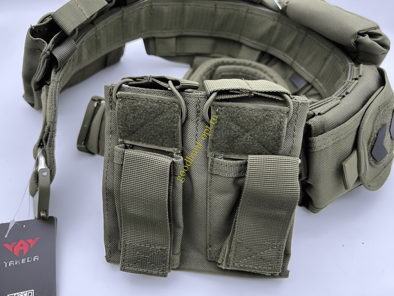 Тактический разгрузочный пояс с подсумками Yakeda Олива