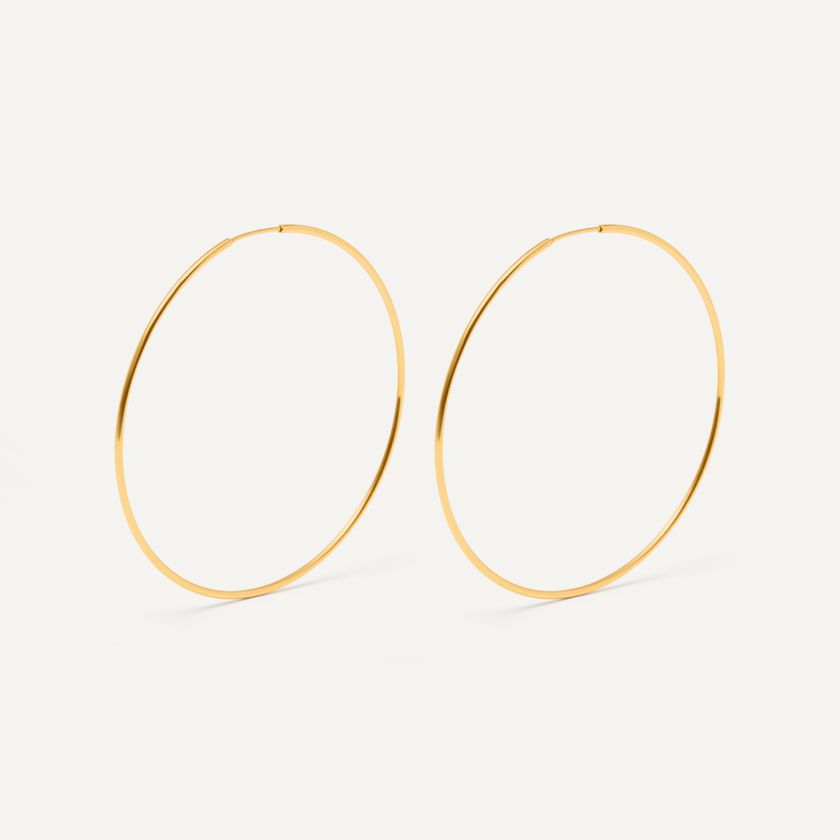 Серьги-конго Широкое Золото – 7 см