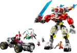 Конструктор LEGO DREAMZzz 71497 Робот-тигр Купера и Hot Rod машина Зеро