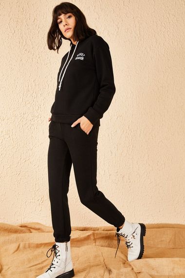 Qadın üçün beli rezinli, qara şalvar 10191023