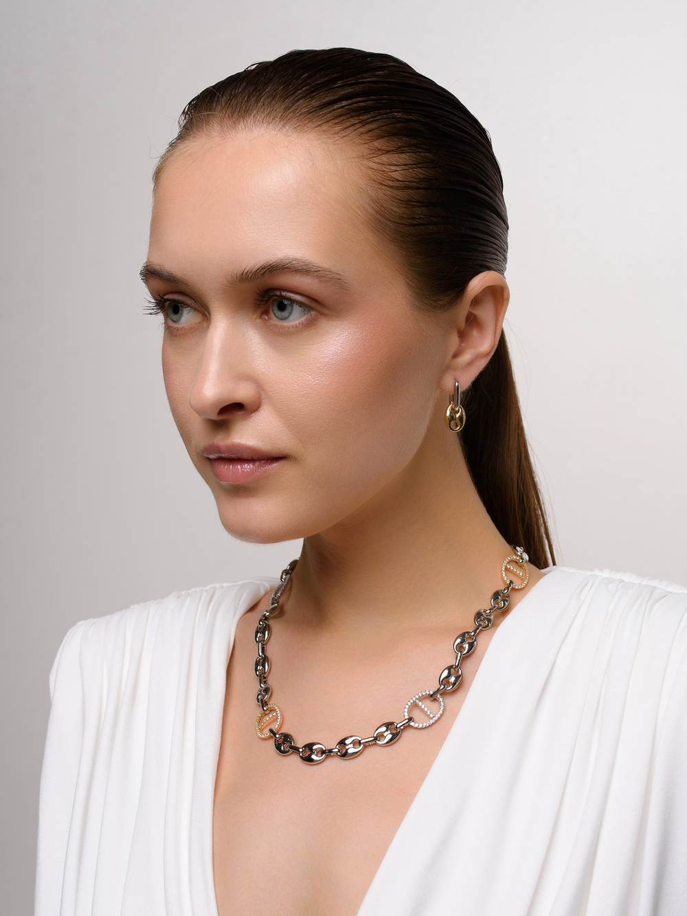 Серьги "Gess Mini" Bicolor