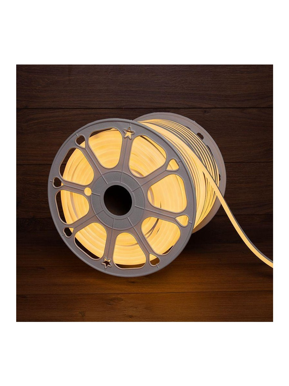 Шнур светодиодный гибкий неон LED SMD 8х16мм 120LED/м теп. бел. (уп.100м) Neon-Night 131-046