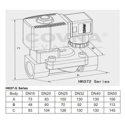 AV Клапан электромагнитный ЭМК соленоидный 2W31 (НЗ, G¾" - DN20, 120℃, AC-220В, латунь)