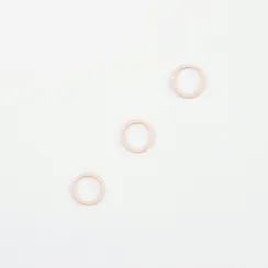 Кольцо для бретели бежево-серебристое 10 мм