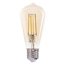LED-ST64-7W-SW-E27-230V-WF GLS82GO Умная лампа светодиодная Wi-Fi+Bluetooth. диммируемая. Форма конус. золотистая. Стеклянная колба. 2700-6500K. Голосовое управление+приложение UnielSmart. TM Uniel