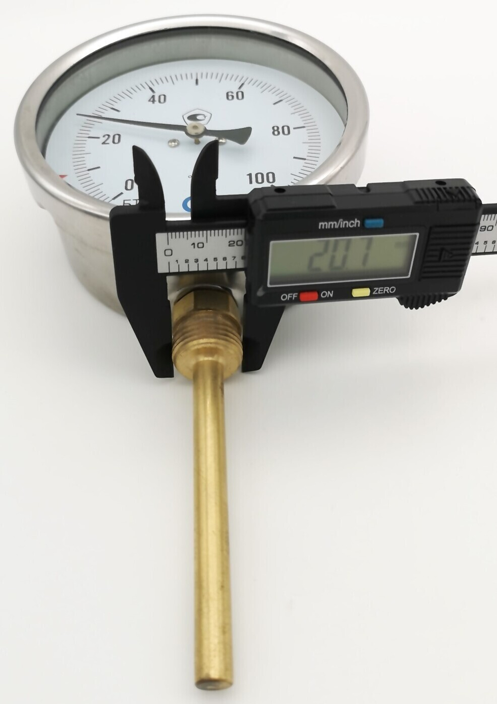 Термометр биметаллический БТ-52.211 (0+100) G1/2, 100мм, 1.6, радиальный