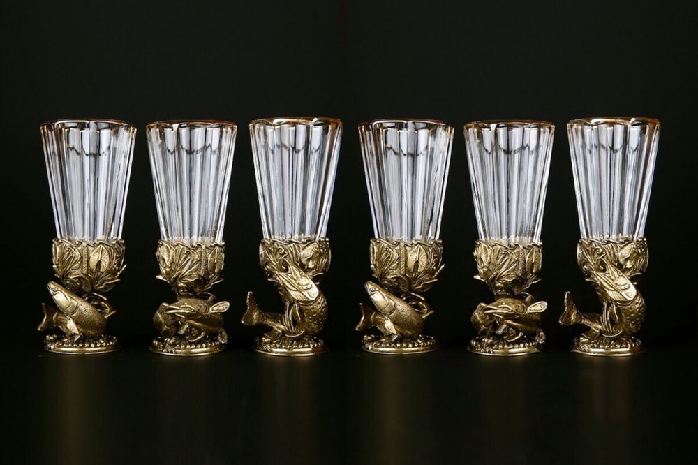 Набор рюмок-лафитников "Рыбы"