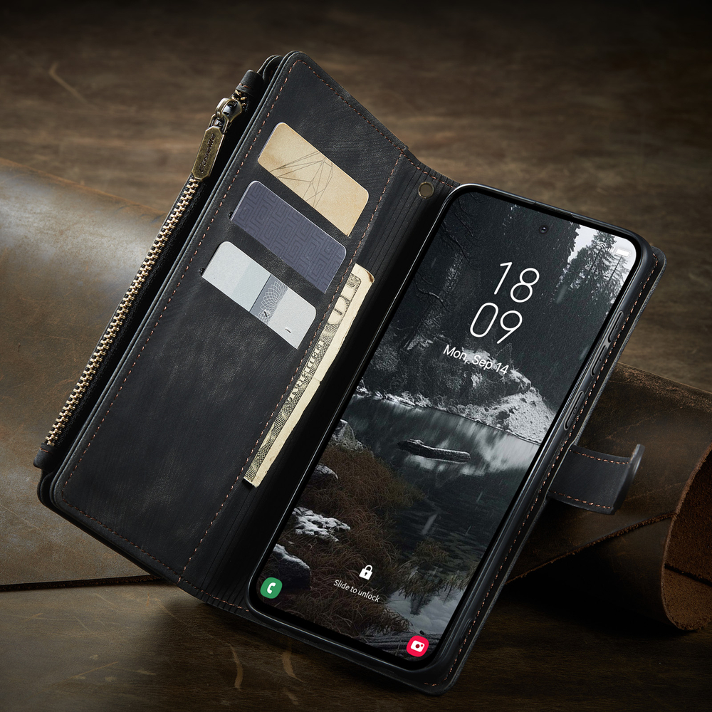 Многофункциональный чехол-кошелек CaseMe 3 in 1 Matte Wallet для Samsung Galaxy S25 Edge