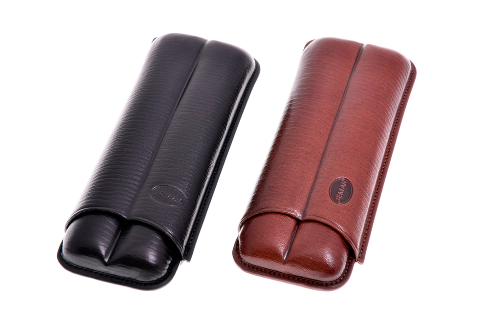 Чехол Jemar на 2 сигары, натуральная кожа
