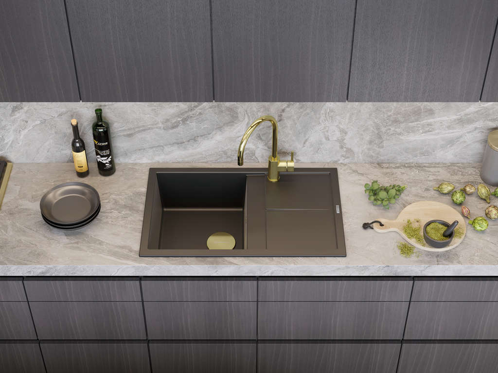 Мойка Omoikiri Sumi 79-DC Tetogranit | Темный шоколад