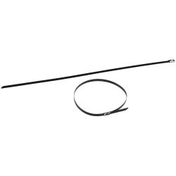 Кабельная стяжка (хомут) стальная AISI 304 с полимерным покрытием ЭРА NO-225-258 4.6 х 400 мм 10 шт | Кабельные стяжки (хомуты) стальные