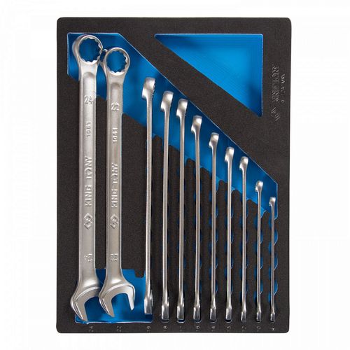 KING TONY (9-12A1MRV) Набор комбинированных удлиненных ключей, ложемент, 11 предметов