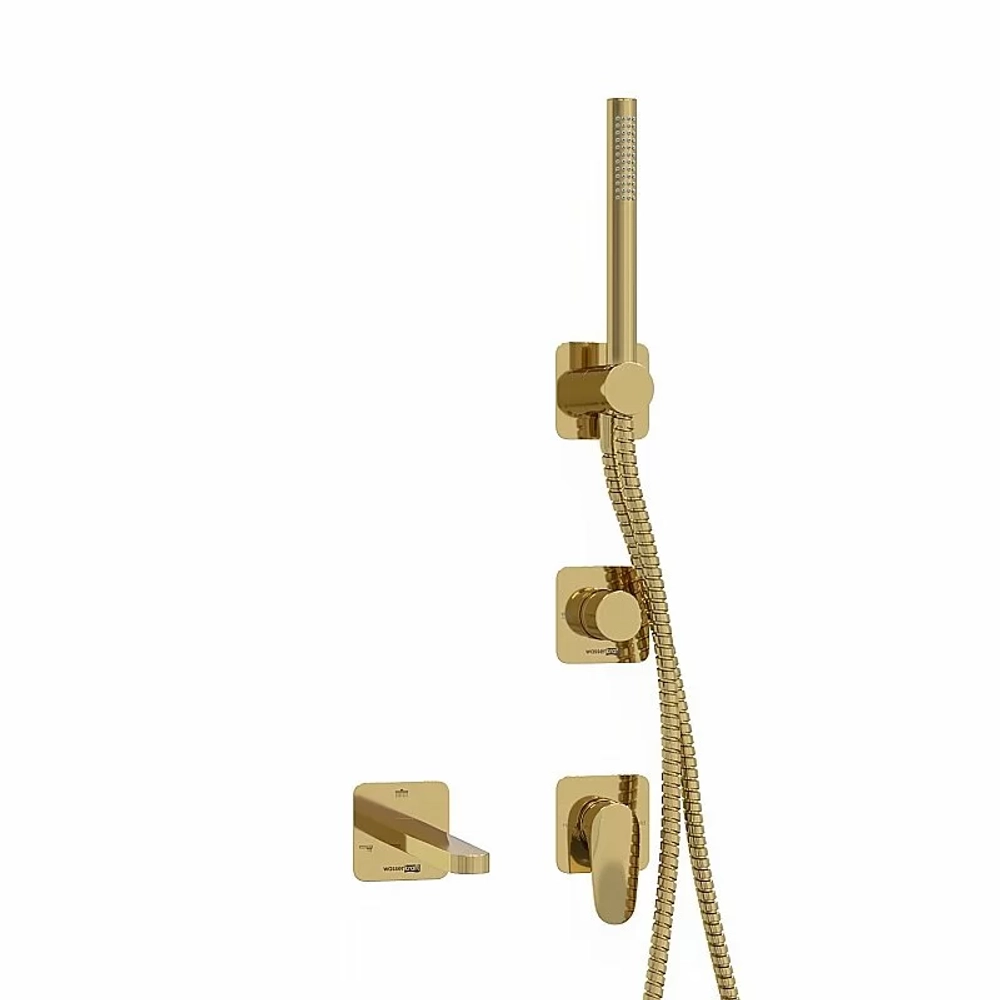 Смеситель для ванны WasserKRAFT Neckar SET2854 золото