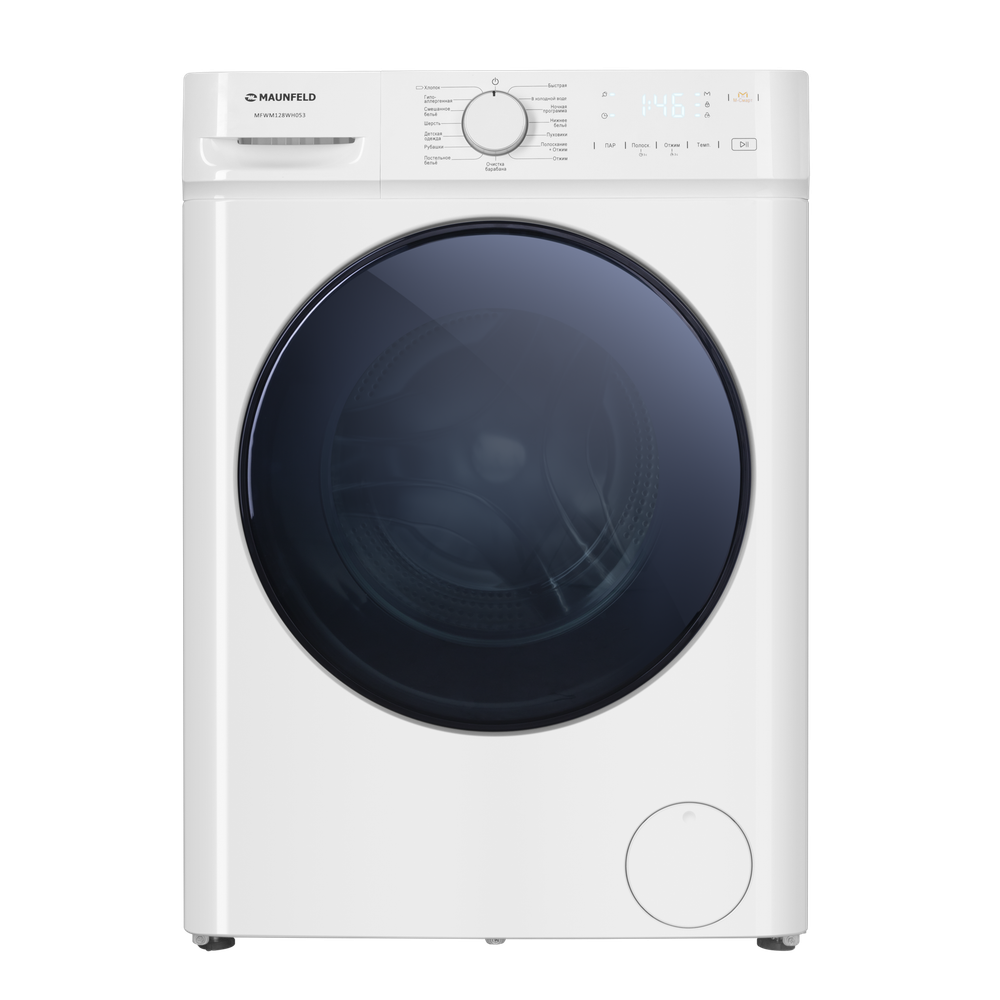 Стиральная машина c инвертором и паром  MAUNFELD MFWM128WH053