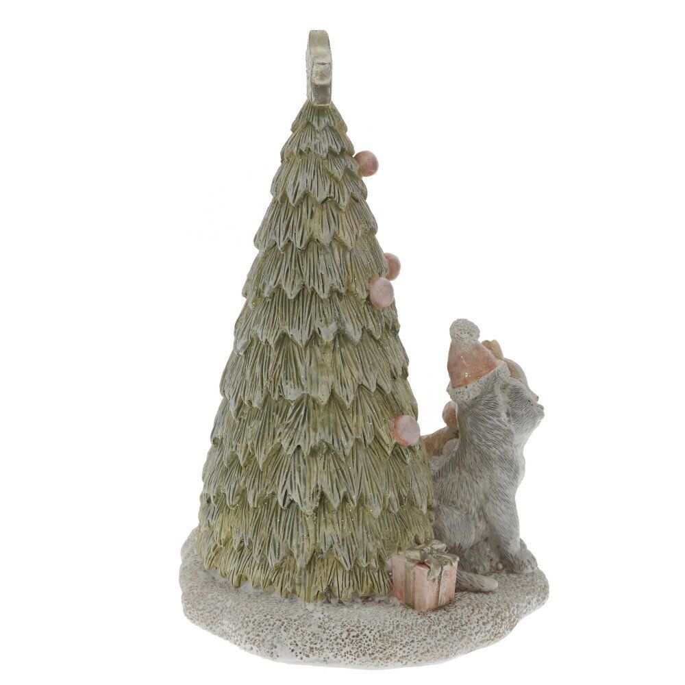 GAEM Фигурка декоративная с подсветкой "Кошечки и ёлка", L13,5 W11 H17 см