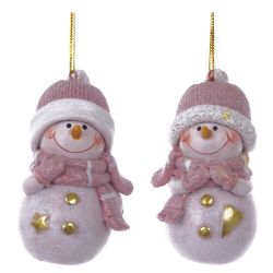 GAEM Фигурка декоративная подвесная "Снеговик", L5 W5 H8,5 см, 2в.
