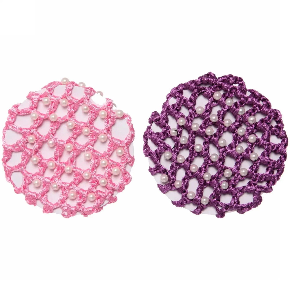 Сетка на пучок «Ballet style - Жемчужинки», микс 6 цветов, d-10см