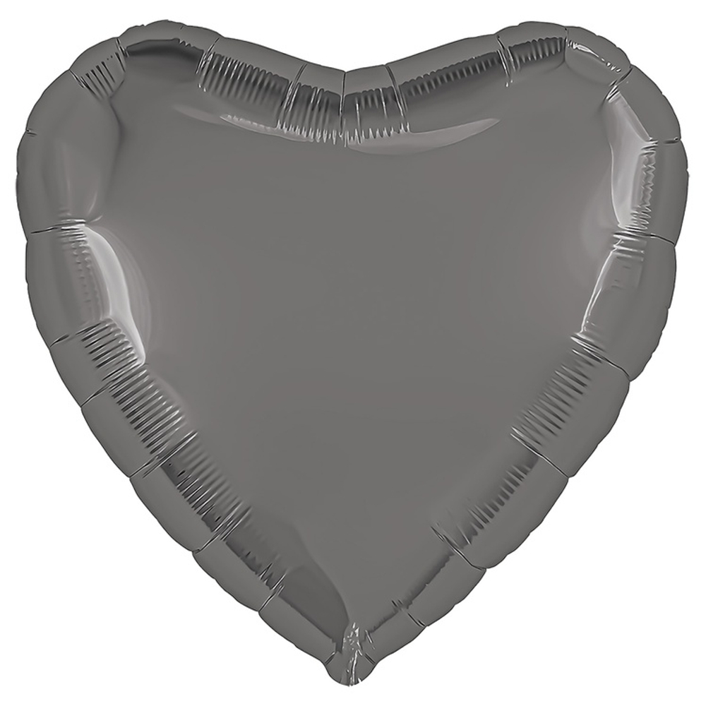 Шар фольгированный Сердце 45 см (Серебряный)
