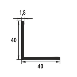 Профиль уголок Лука 40*40*1,8 Уп 15.2000.504л бронза