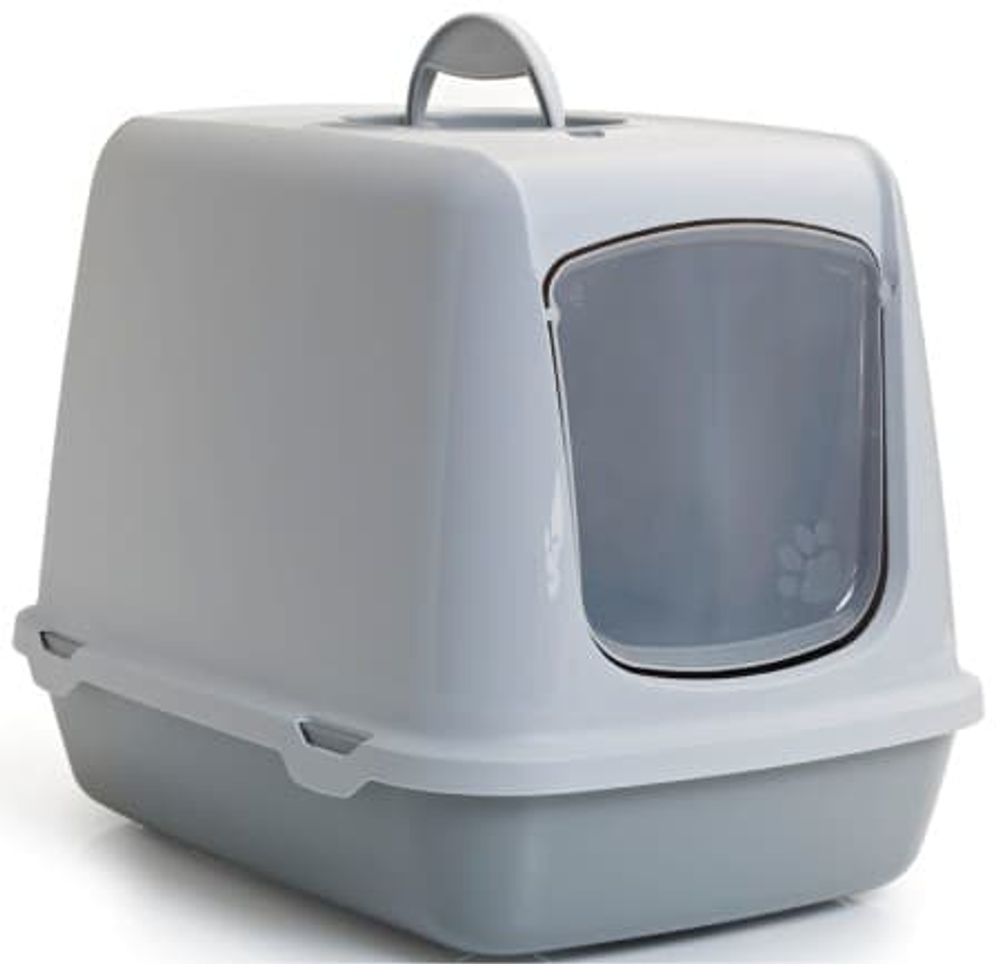 Туалет для кошек OSCAR светло-серый/розовый  Savic (Бельгия)