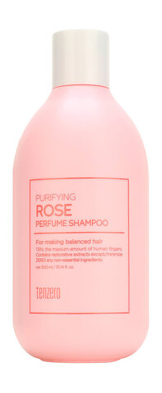 Шампунь для волос с ароматом розы TENZERO Purifying Rose Perfume Shampoo 300 мл