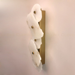 Бра Cloyd KNOSS-A W1 / выс. 51 см - алебастр - латунь (арт.20270)