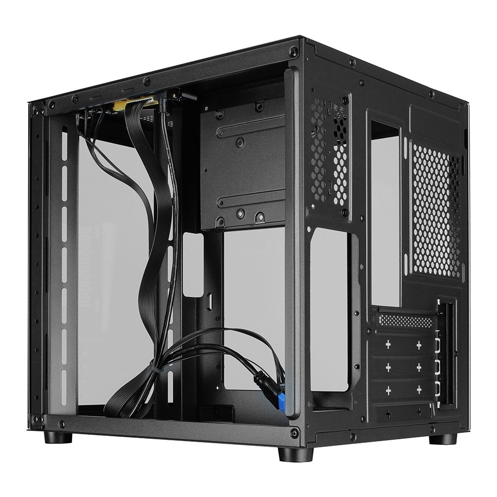 Корпус для компьютера Ginzzu V100 закаленное стекло 1*USB 3.0,1*USB 2.0, AU mATX