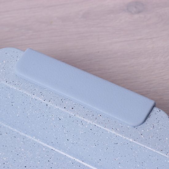 Форма для запекания 46х30х4.5 см из углеродистой стали (голубой и бежевый мрамор) Kamille