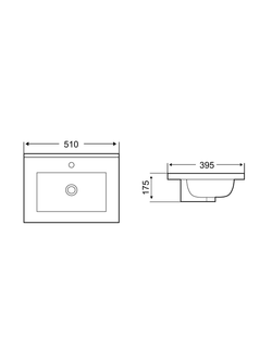 Раковина врезная WeltWasser WW  DEILBACH 7517-  50 515х395х175