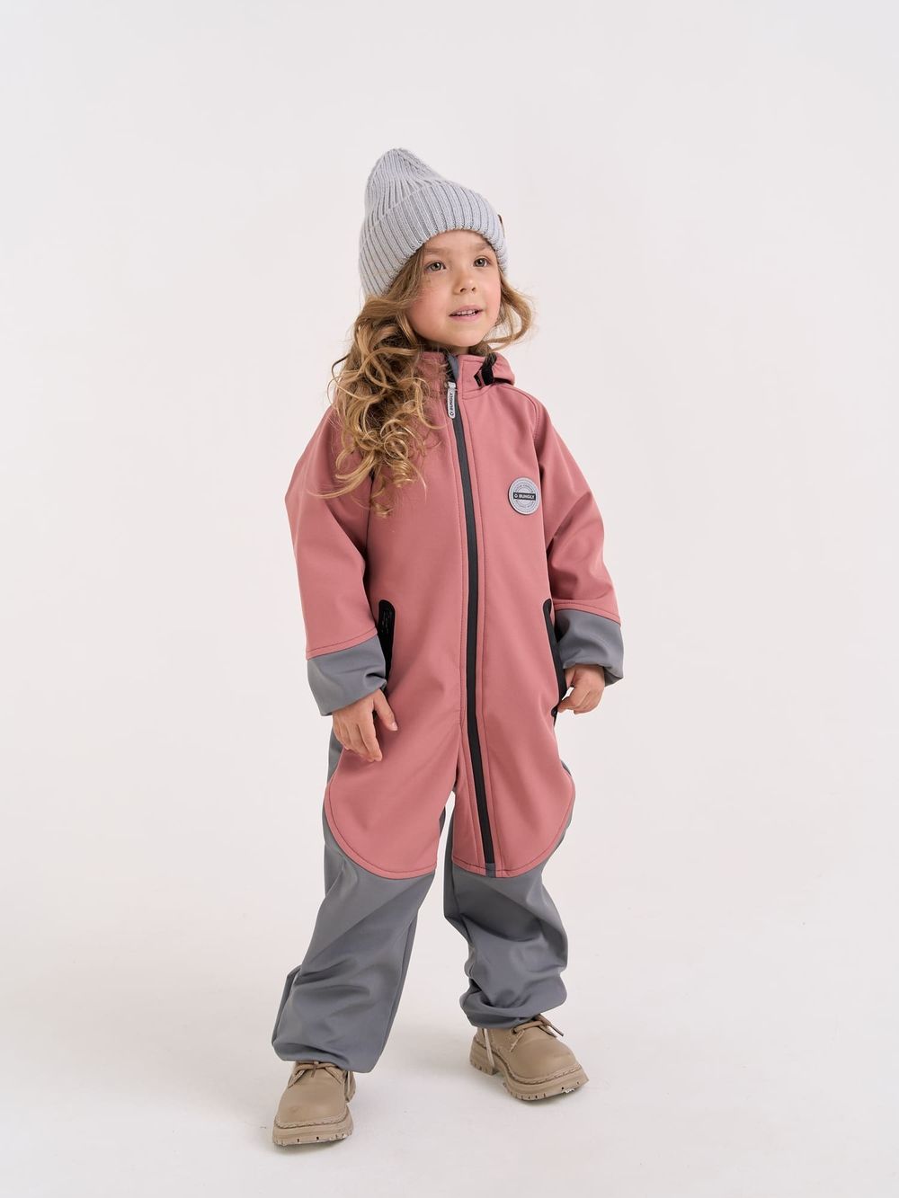 Комбинезон Softshell демисезонный "Пепельная роза"