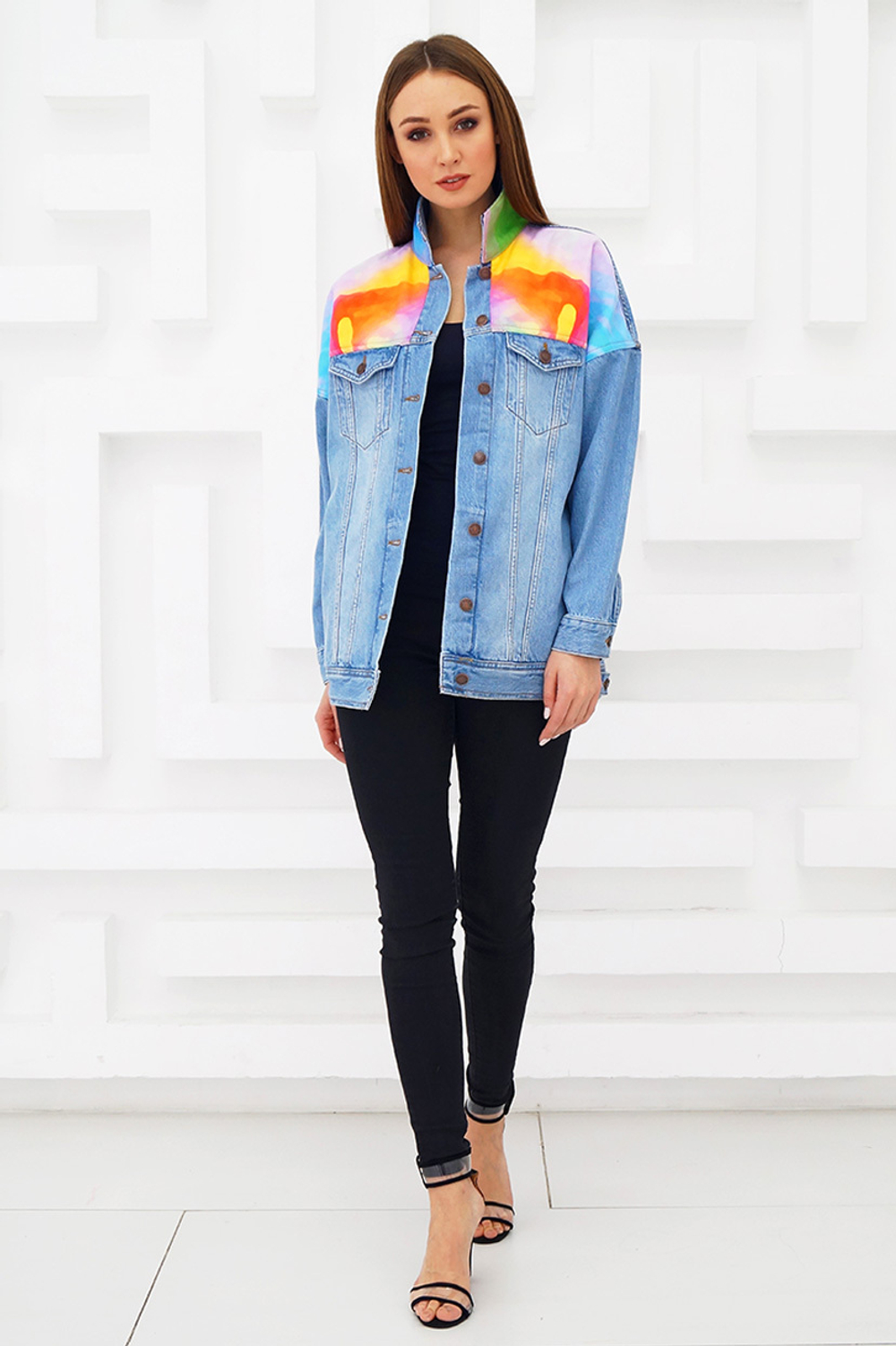 LIGVIANNI Джинсовая куртка Denim Jacket Flamingo