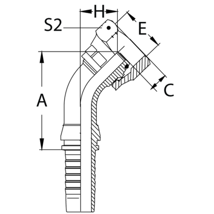 Фитинг DN 25 DKO-L (Г) 36x2 28 (45)