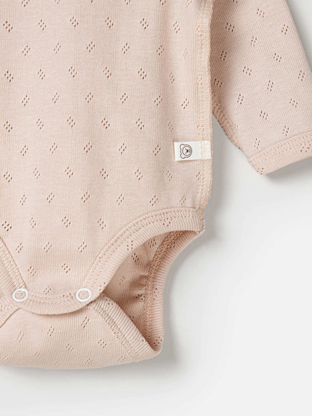 Боди с крылышками "Нюд" из ажурного хлопка 0+