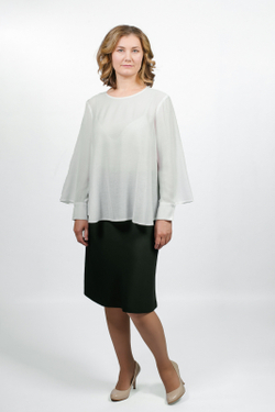 Блузка 2964ВП, белый #93Б092964ВП