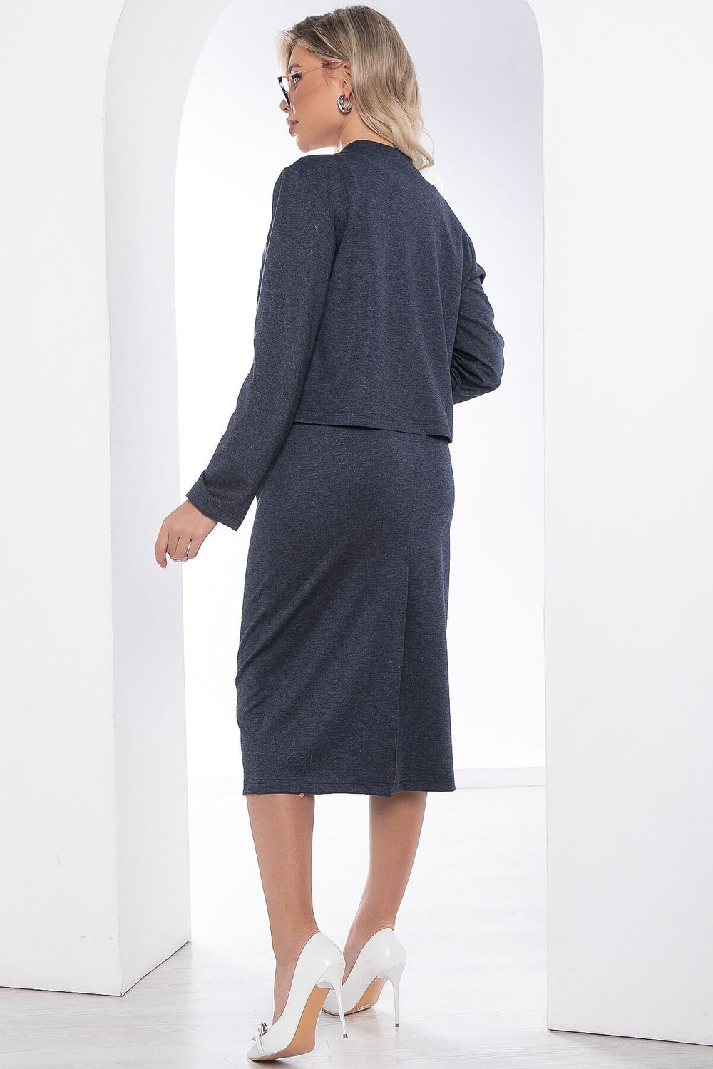 Костюм с юбкой макси (темно-синий) К8489 LT Collection