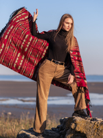 Шарф теплый с индейским орнаментом