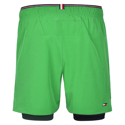 Мужские теннисные шорты Tommy Hilfiger 2-1 Essentials Training Shorts - spring lime