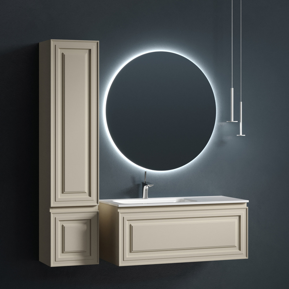 Тумба подвесная под раковину Sancos Very левая, Beige Soft 995х445х406