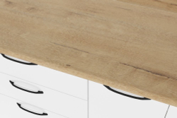 Кухонный гарнитур Жасмин экстра 1 3000мм (Белый глянец/Белый, Дуб бунратти)