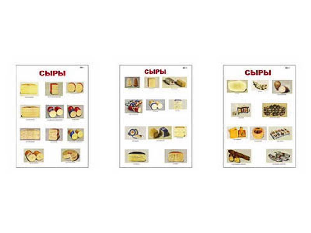 Плакаты ПРОФТЕХ &quot;Сыры&quot; (3 пл, винил, 70х100)