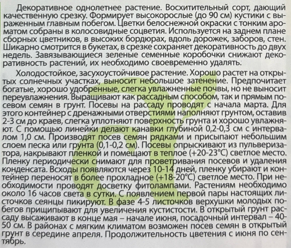 Львиный зев Белый Букет 0,2 г СМЦ-535