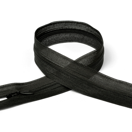 Молния MaxZipper Потайная №3 30 см неразъемная цвет Черный