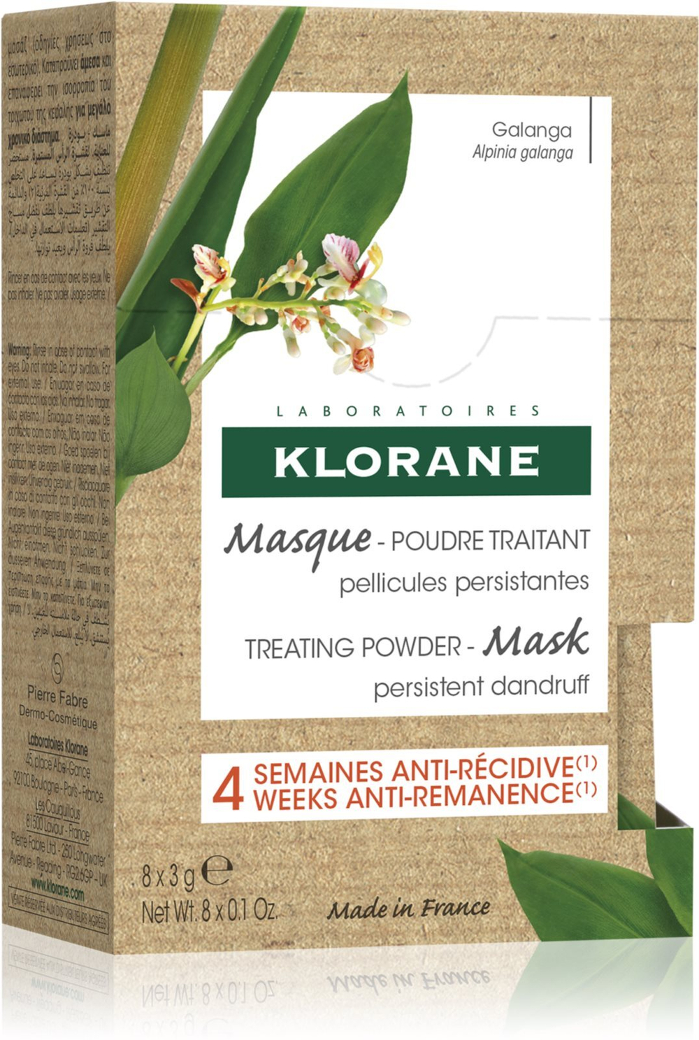 Klorane Galanga - маска для волос против перхоти /   8x3  g  / GTIN 3282770150162
