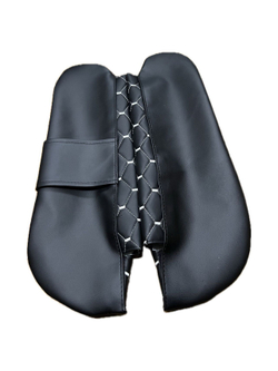 Чехлы на козырьки Волга 3110, 31105 (белая нить Рубин)