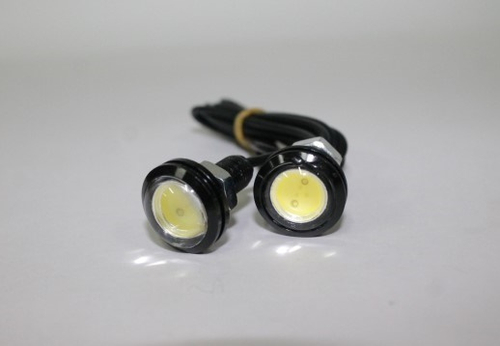 Дневные ходовые огни 12V COB (линза) сверхмощный диод 1 W с болтом (Torino Auto)