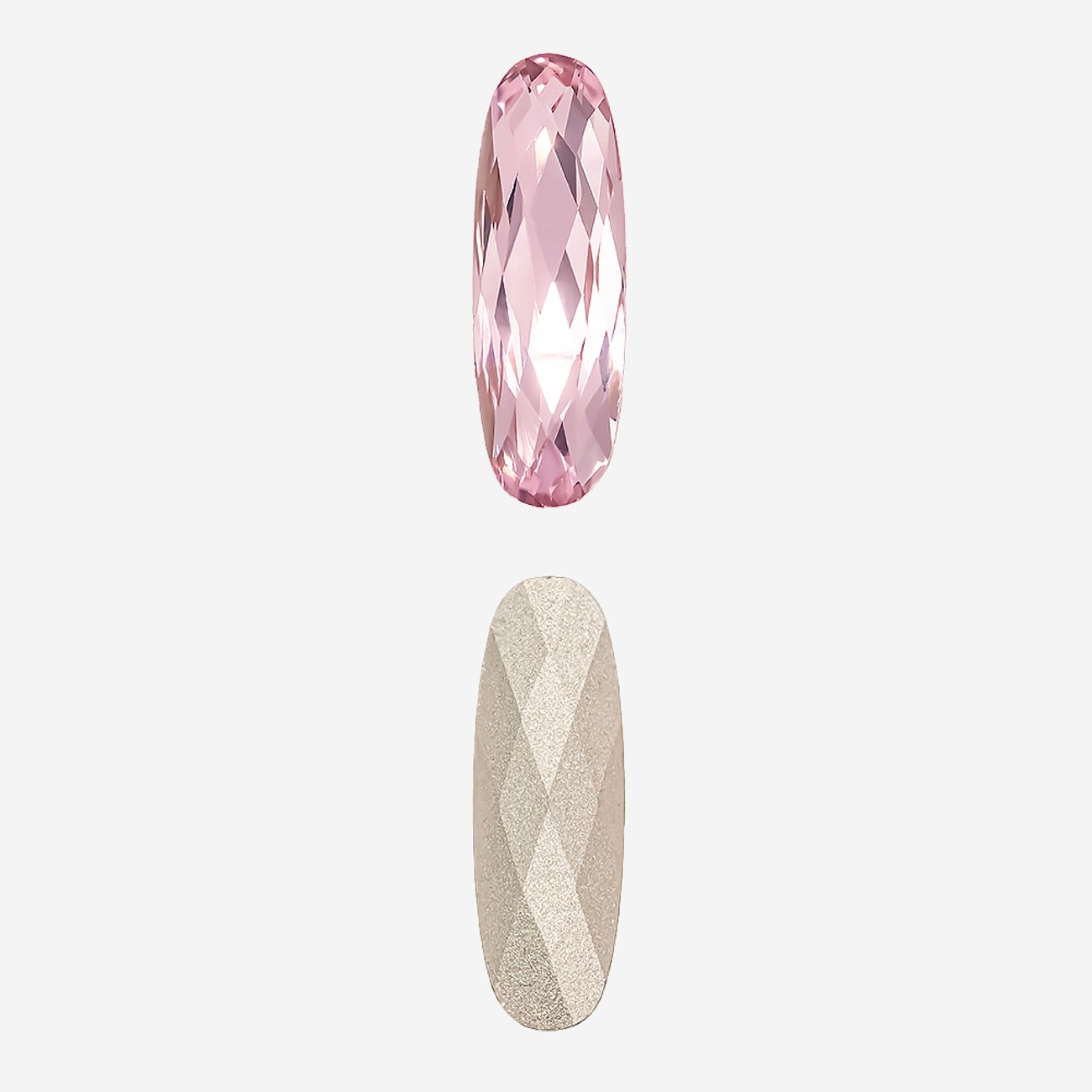 Кристалл Длинный Овал (Long Classical Oval), оттенок "Розовый"/"Rose", 21*7мм