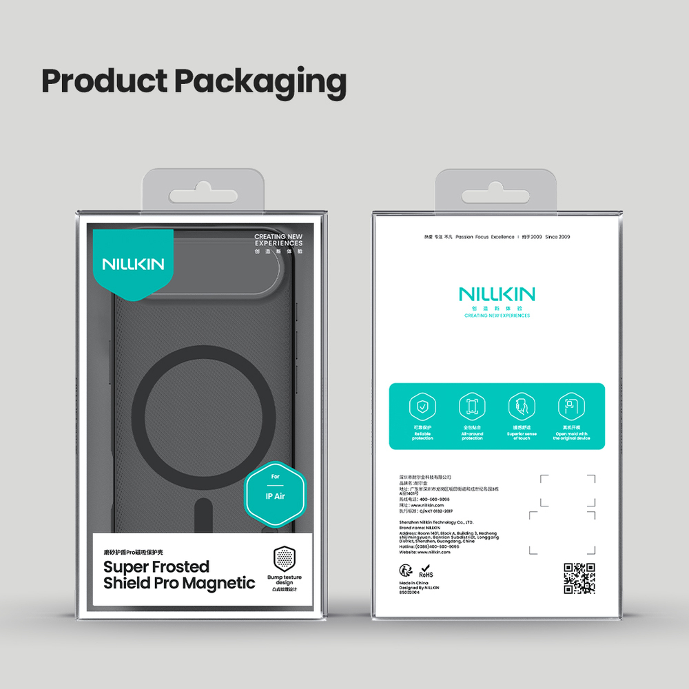 Чехол тонированный c MagSafe для iPhone Air, серия Super Frosted Shield Pro Magnetic (Clear version) от Nillkin