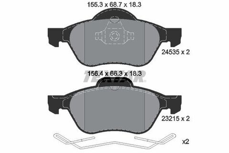 TEXTAR - 2453501-TET - Brake Pad Set, disc brake