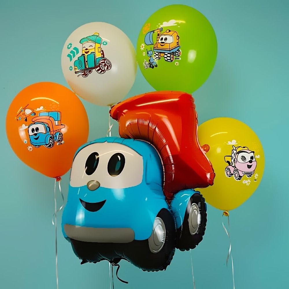 Шар (30''/76 см) Фигура, Грузовичок Лёва, 1 шт. в уп.